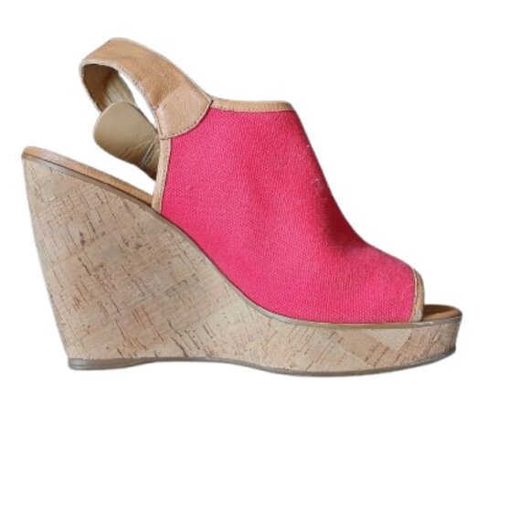 Pink Wedges Fit Size 9 - Picture 3 of 8